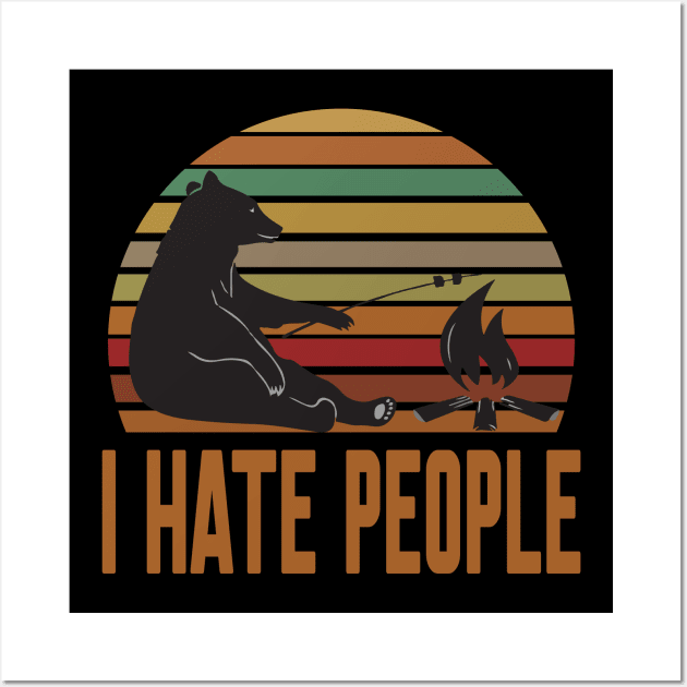 I hate people-funny christmas 2023 Wall Art by Work Memes